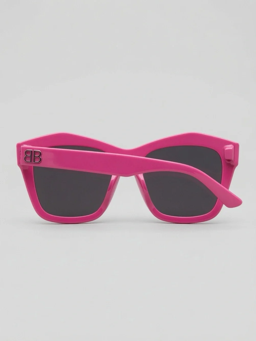 Balenciaga Neon Pink Angular Cat-Eye Sunglasses